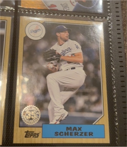 2022 Topps Series 1 1987 #T87-62 Max Scherzer — front