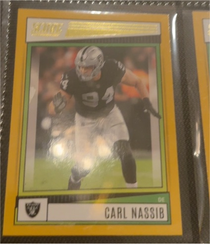 2022 Panini Score #129 Carl Nassib — front