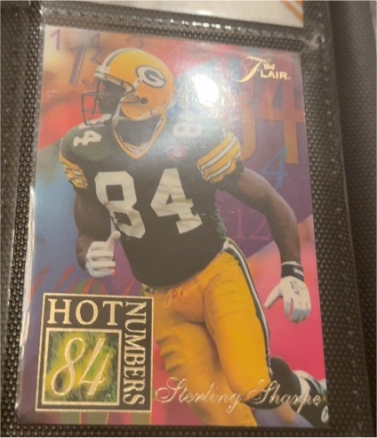 1994 Fleer Flair Hot Numbers #12 Sterling Sharpe — front