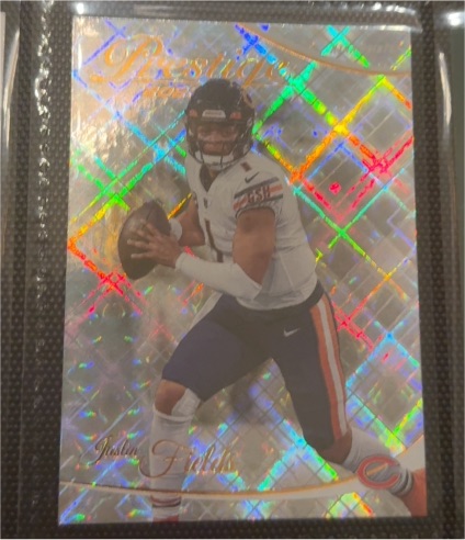 2023 Panini Prestige #54 Justin Fields Xtra Points Diamond — front