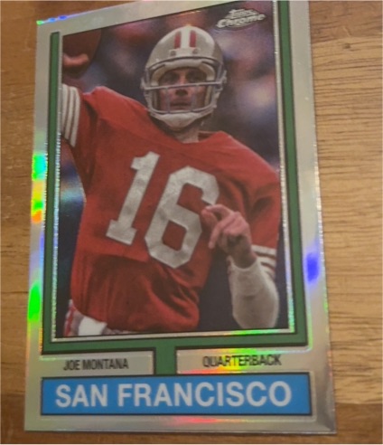 2024 Topps Chrome #74TF-18 Joe Montana 1974 Topps Football Refractor — front
