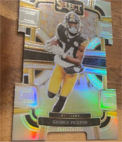 2023 Panini Select #83 George Pickens Silver Prizm Die-Cut — front