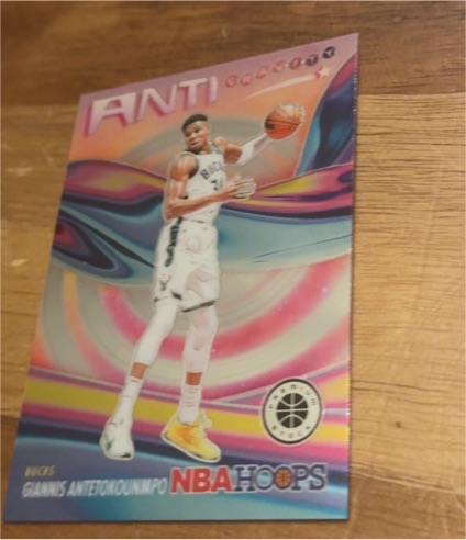 2023-24 Panini NBA Hoops Premium Stock #12 Giannis Antetokounmpo Anti Gravity — front