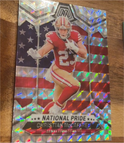 2024 Panini Mosaic #256 Christian McCaffrey National Pride — front
