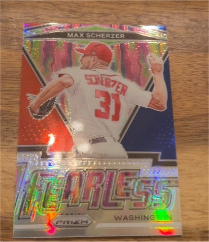 2021 Panini Prizm Fearless #FR-20 Max Scherzer — front