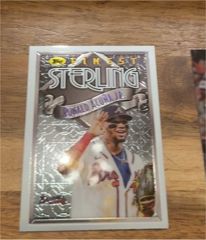 2023 Topps Finest Flashbacks Sterling #142 Ronald Acuna Jr. — front