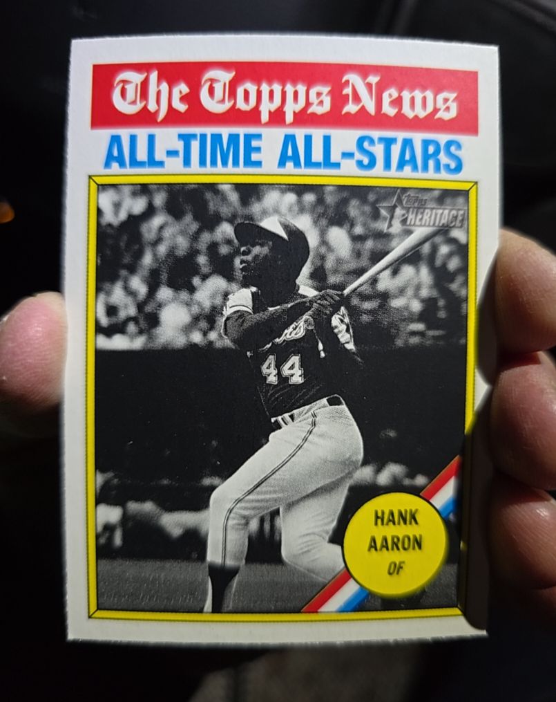 2025 Topps Heritage #346 Hank Aaron The Topps News All-Time All-Stars — front