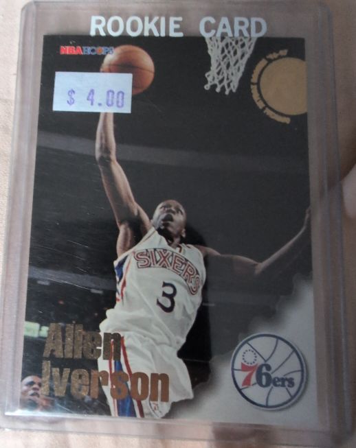 1996-97 Skybox NBA Hoops #295 Allen Iverson Rookie Card — front