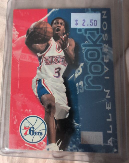 1996-97 Skybox Premium #216 Allen Iverson Rookie Card — front
