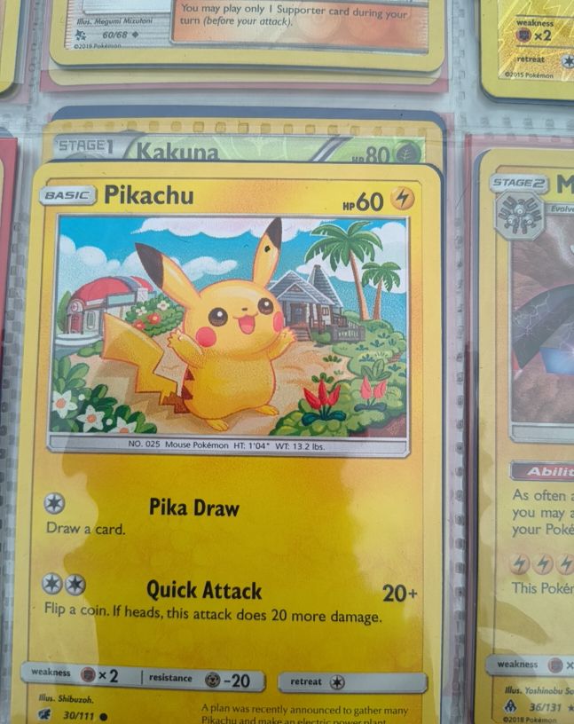 2016 Pokemon #30 Pikachu — front