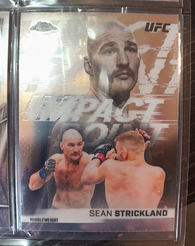 2026 Topps Chrome UFC Impact Point #IP-9 Sean Strickland — front