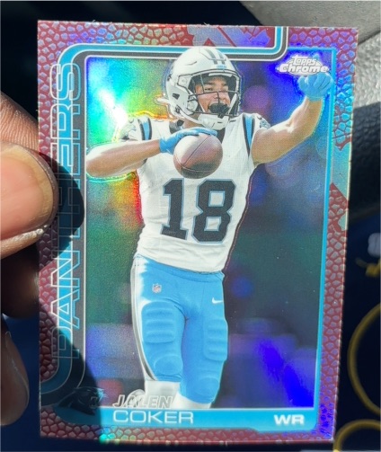 2025 Topps Chrome #39 Jalen Coker — front