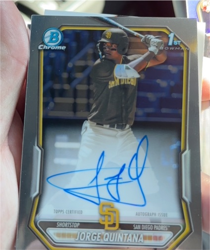 2026 Bowman Chrome #CPA-JQ Jorge Quintana — front