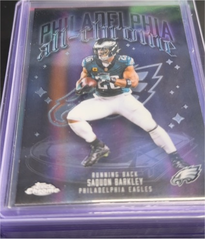 2025 Topps Chrome All-Chrome #ACT-3 Saquon Barkley — front