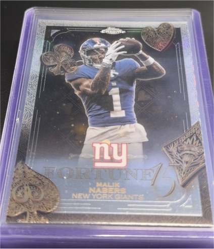 2025 Topps Chrome Fortune 15 #F15-15 Malik Nabers — front
