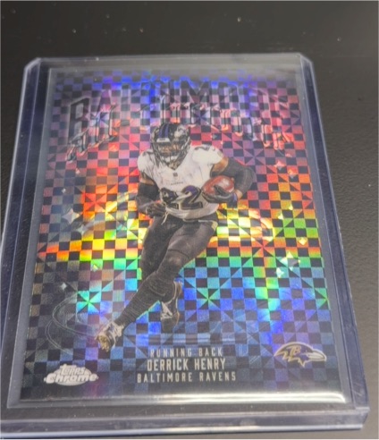 2025 Topps Chrome #ACT-4 Derrick Henry All-Chrome Team X-Fractor — front