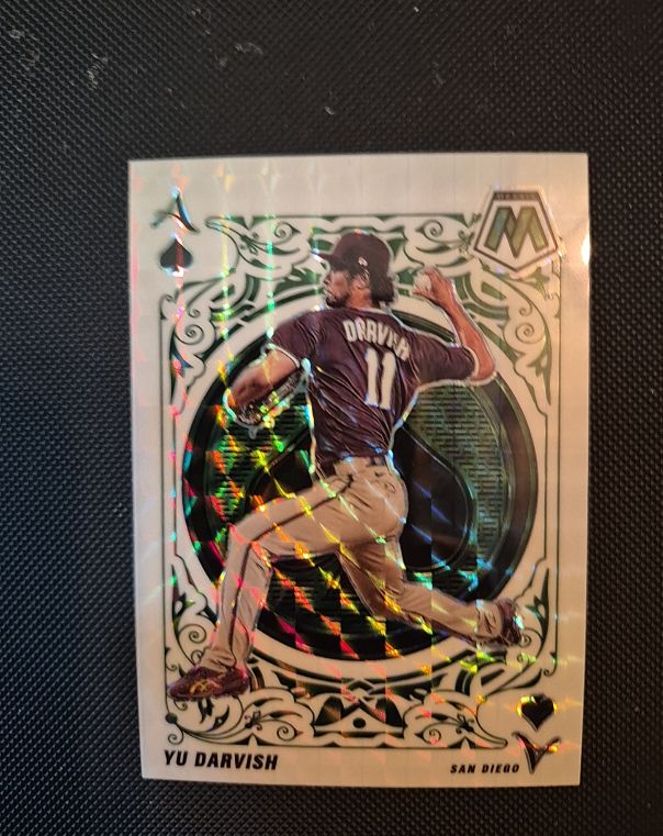 2022 Panini Mosaic Aces Green Mosaic Prizm #A-14 Yu Darvish — front