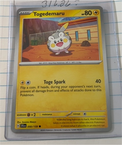 2025 Pokémon Journey Together #050 Togedemaru — front