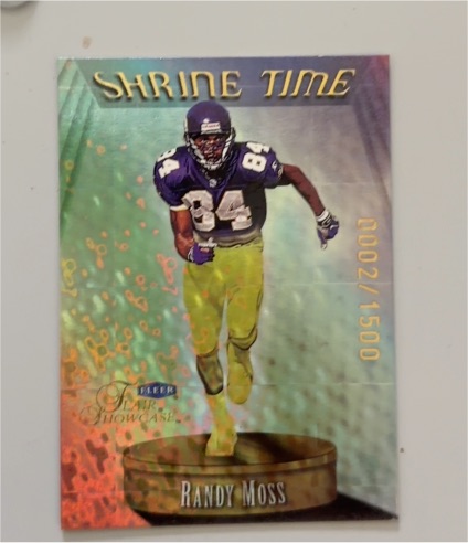 1999 Fleer Flair Showcase Shrine Time # Randy Moss — front