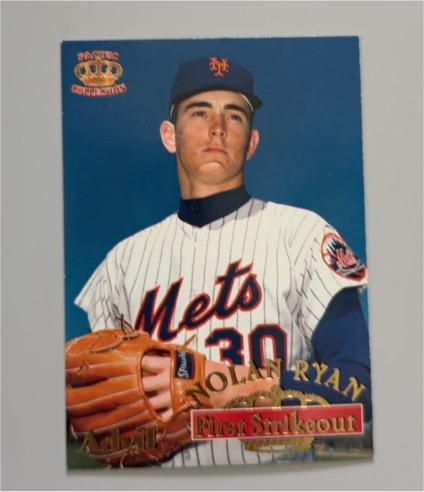 1996 Pacific Crown Collection First Strikeout Advil #1a Nolan Ryan — front