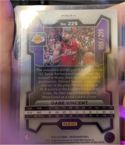 2023-24 Panini Prizm #225 Gabe Vincent — front