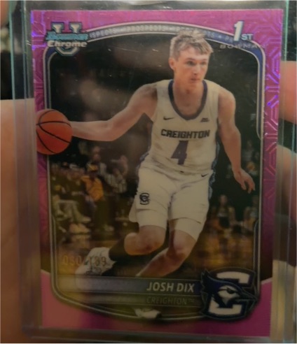 2025-26 Bowman Chrome #BCP-17 Josh Dix — front