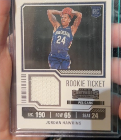 2023-24 Panini Contenders Basketball Rookie Ticket #RTS-HAW Jordan Hawkins — front