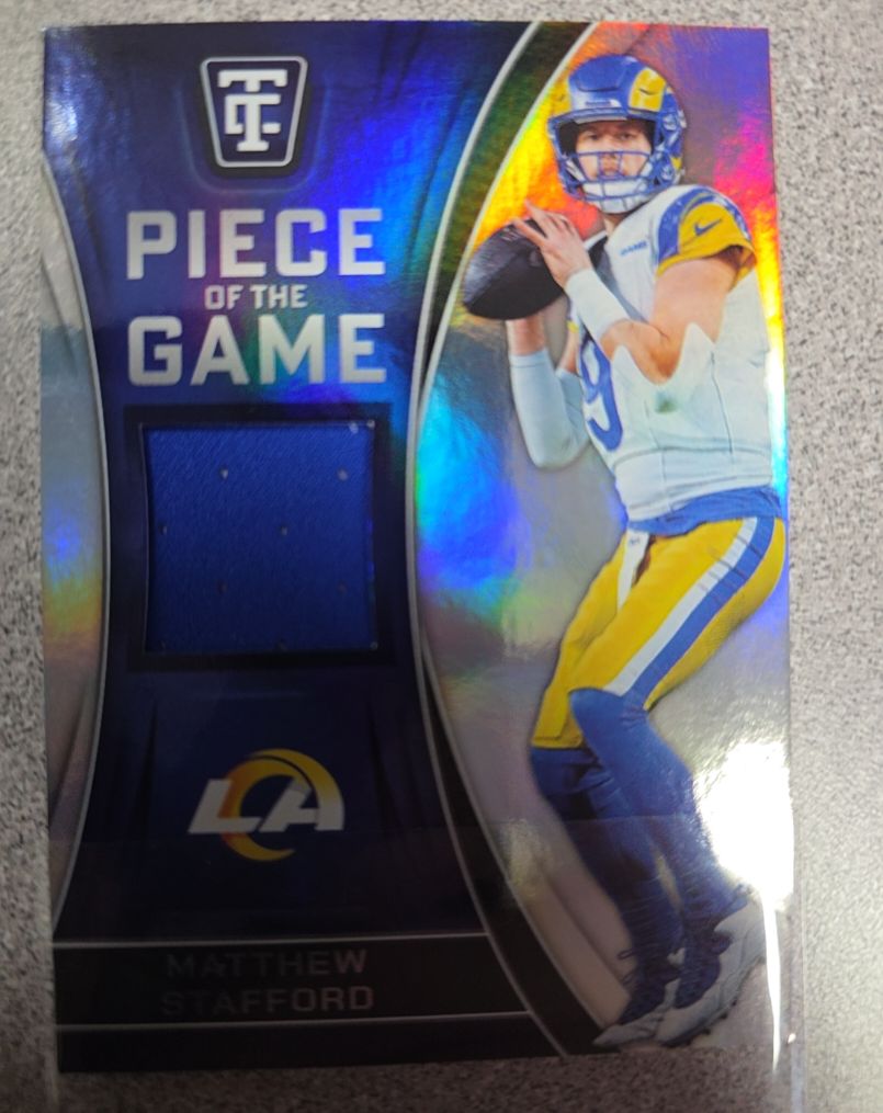 2024 Panini Totally Certified Piece of the Game #POTG-MSD Matthew Stafford — front