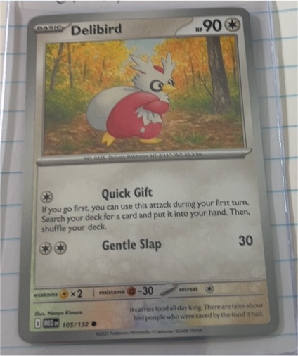 2025 Pokémon ME01: Mega Evolution #105 Delibird — front