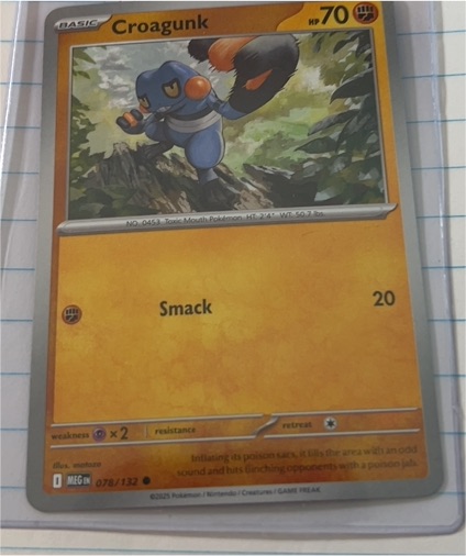 2022 The Pokémon Company ME01: Mega Evolution #078 Croagunk — front