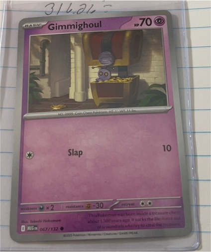 2025 Pokémon ME01 Mega Evolution #067 Gimmighoul — front