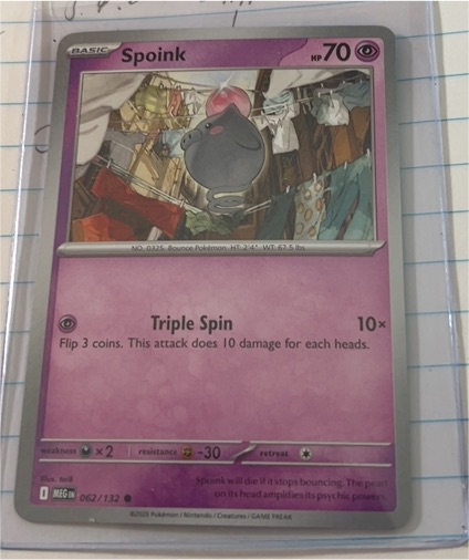 2025 Pokémon Mega Evolution #062 Spoink — front