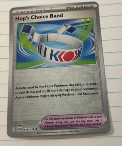 2025 Pokémon Journey Together #148 Hop's Choice Band — front