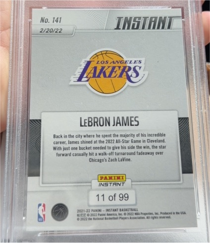 2021-22 Panini Instant #141 LeBron James — front