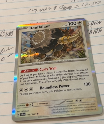2022 Pokémon SV07: Stellar Crown #119 Bouffalant — front