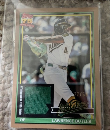 2026 Topps Series 1 1991 Relics #91R Lawrence Butler — front
