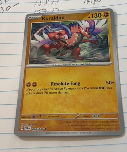 2023 Pokémon TCG Stellar Crown #090 Koraidon — front