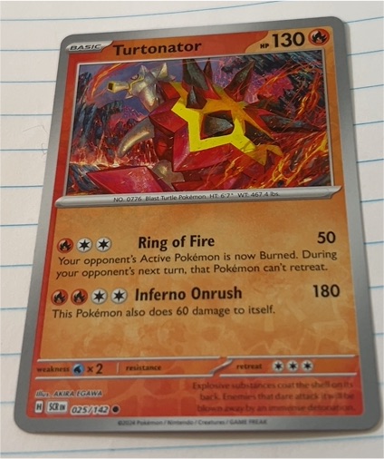 2022 Pokémon SV07: Stellar Crown #025 Turtonator — front