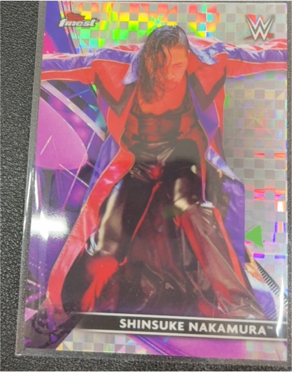 2021 Topps Finest WWE #70 Shinsuke Nakamura X-Fractor SmackDown — front