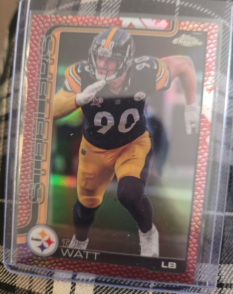 2025 Topps Chrome #258 T.J. Watt — front