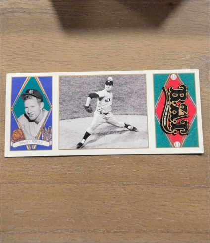 1993 Upper Deck B.A.T. Triple Folder #52 Whitey Ford — front