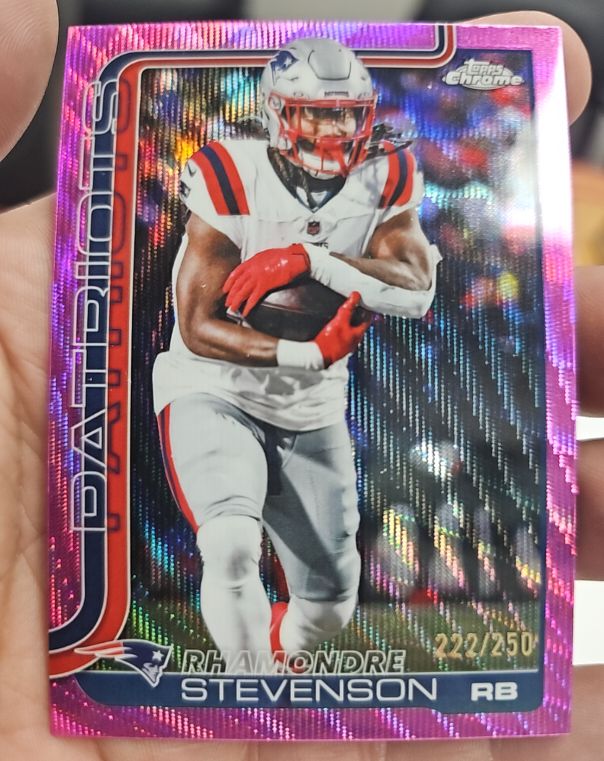 2025 Topps Chrome #210 Rhamondre Stevenson — front