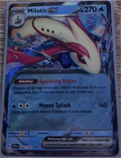 2022 Pokémon SV08: Surging Sparks #042 Milotic ex — front