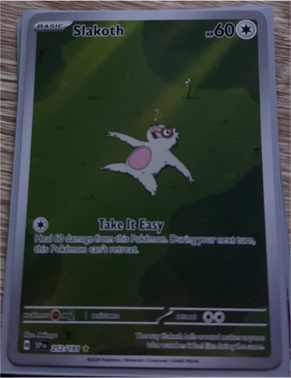 2024 Pokémon Surging Sparks #212 Slakoth Illustration Rare Holo — front