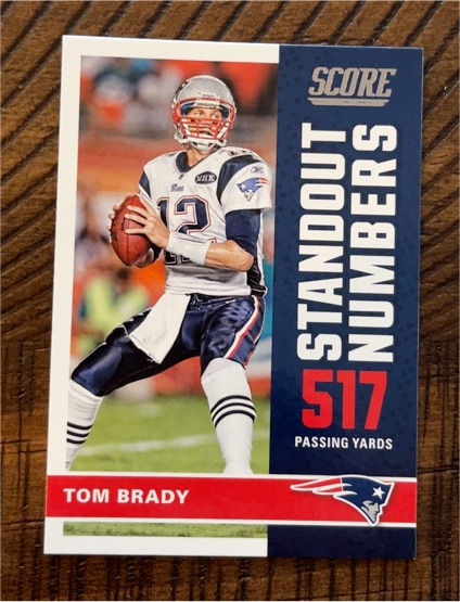 2017 Panini Score #5 Tom Brady Standout Numbers — front