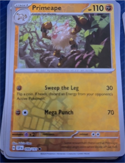 2022 Pokémon SV08: Surging Sparks #099 Primeape — front