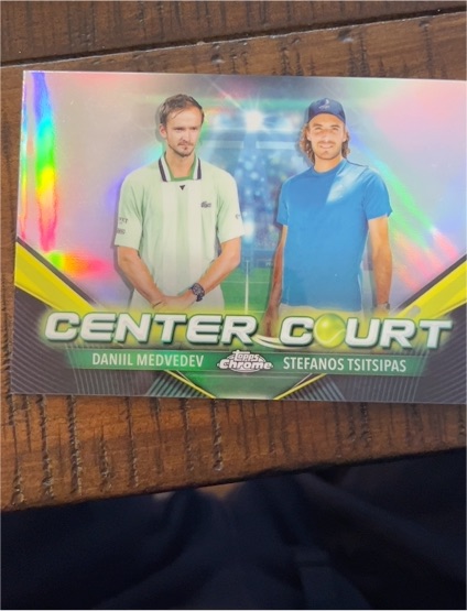 2024 Topps Chrome Tennis Center Court #CCC-MT Daniil Medvedev Stefanos Tsitsipas — front