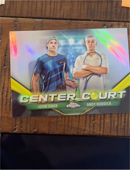 2024 Topps Chrome Tennis Center Court #CCC-IR John Isner Andy Roddick — front