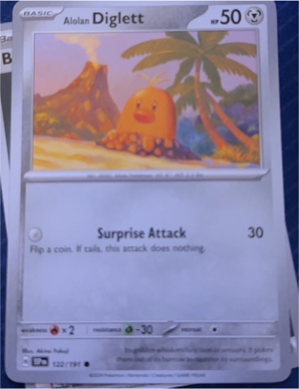 2023 Pokémon Scarlet & Violet Surging Sparks #122 Alolan Diglett — front