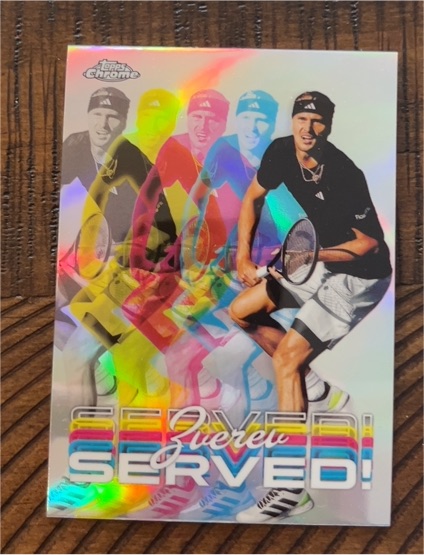 2024 Topps Chrome Tennis #SER-AZ Alexander Zverev Served! — front